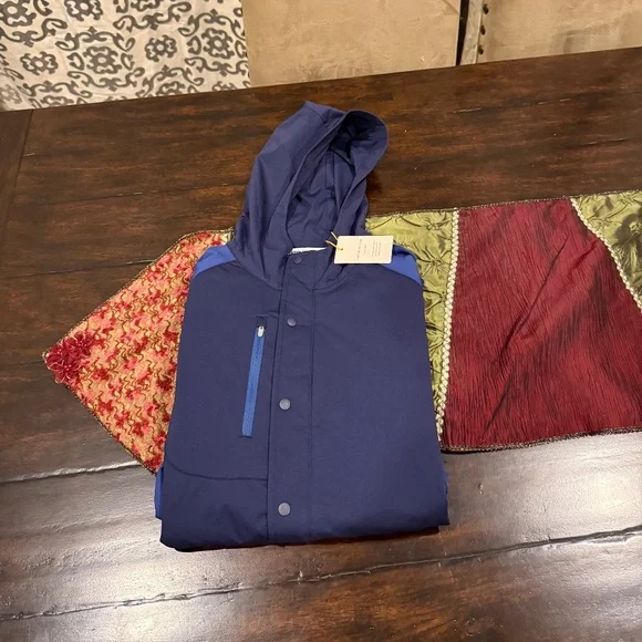 Peter Millar Men's Medium Sport Navy / Navy Weld Half-Snap Hoodie MSRP $245 - Picture 5 of 11